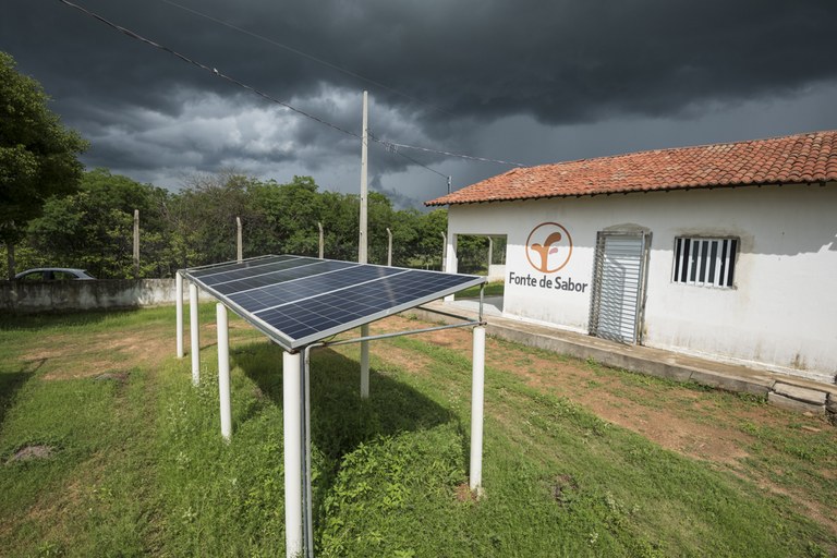 Painel solar não cobre todo o gasto com energia (Diego Nóbrega/SEECT)