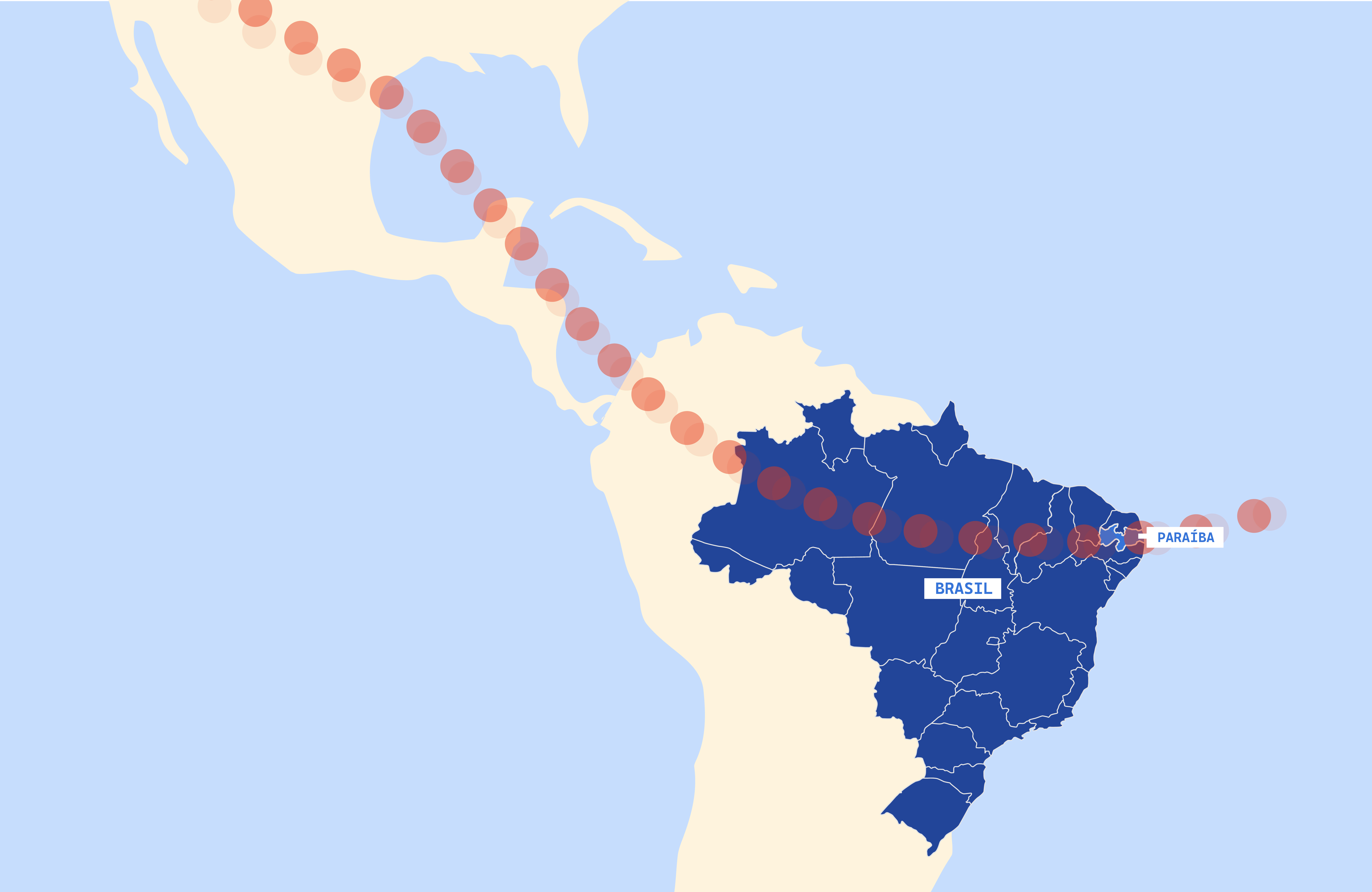 Trajetória do eclipse anular do sol