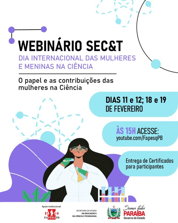 Webinario mulheres ciência