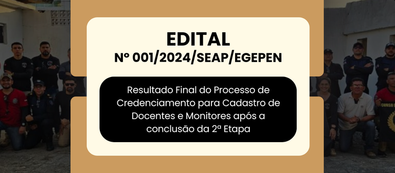 Capa resultado de credenciamento para cadastro de docentes e monitores