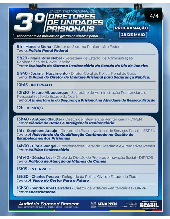 3º Encontro Nacional de Diretores de Unidades Prisionais começou em Brasília_4.jpg