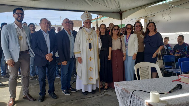 Missa realizada no Presídio Sílvio Porto celebra os 10 anos de atuação da juíza Andréa Arcoverde e prepara reeducandos para casamento católico_1