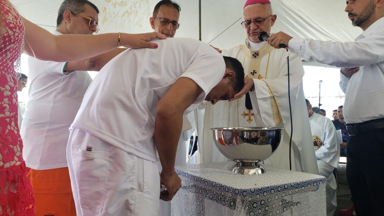 Missa realizada no Presídio Sílvio Porto celebra os 10 anos de atuação da juíza Andréa Arcoverde e prepara reeducandos para casamento católico_10