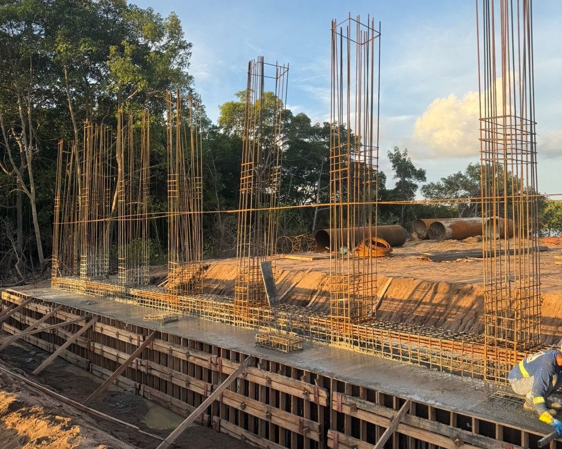 Obras na Ponte do Futuro seguem dentro do cronograma em várias frentes de trabalho
